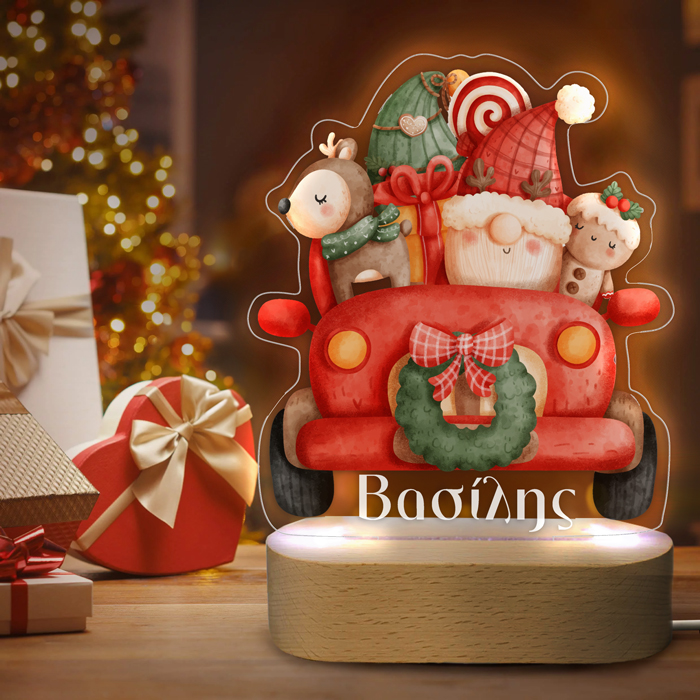 fotistiko-led-me-basi-christmas-car Φωτιστικό led με βάση - Christmas Car