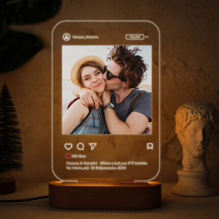 Φωτιστικό led με φωτογραφία - Instagram Love