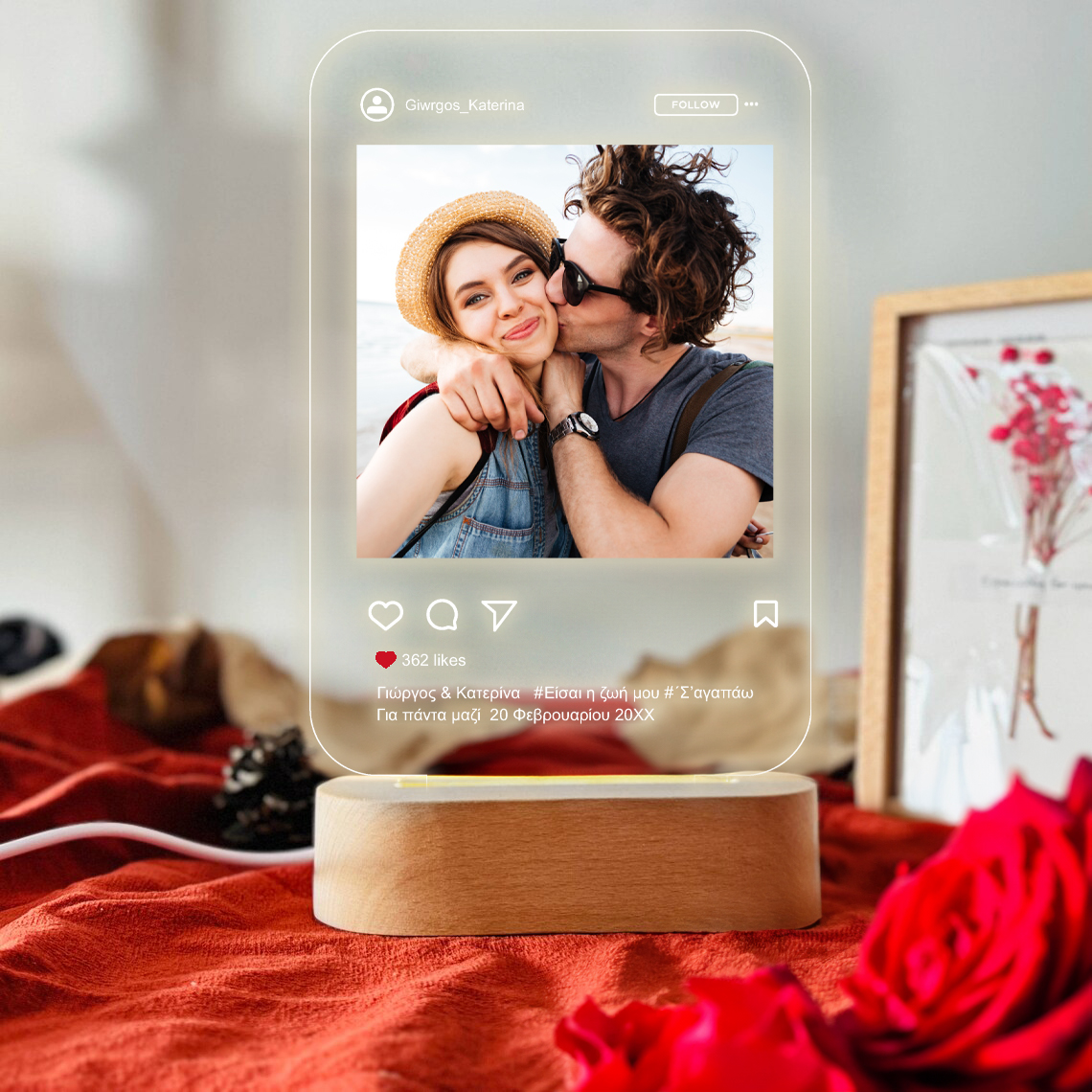 fotistiko-led-me-fotografia-instagram-love Φωτιστικό led με φωτογραφία - Instagram Love