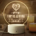 Φωτιστικό led plexiglass - Diamond Heart