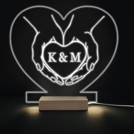Φωτιστικό led & plexiglass - Hold my Heart