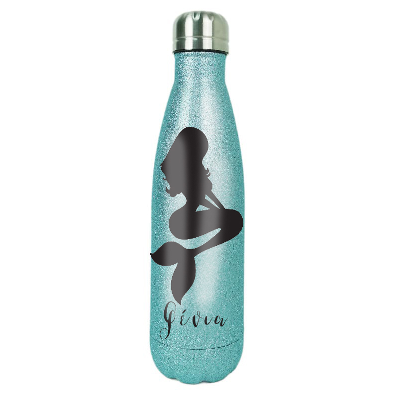 galazio-pagouri-thermos-me-glitter-sparkle-gorgona-me-onoma Γαλάζιο Παγούρι Θερμός με Glitter - Γοργόνα