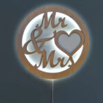 Ξύλινο Φωτιστικό - Mr & Mrs