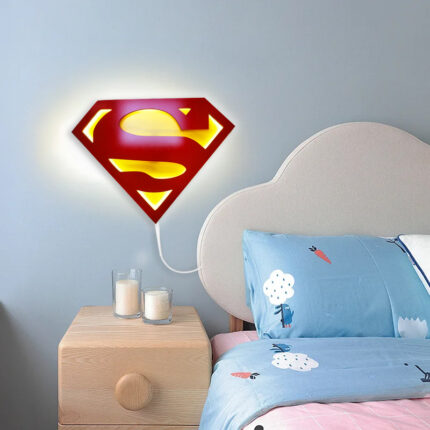 Ξύλινο Φωτιστικό - Superman