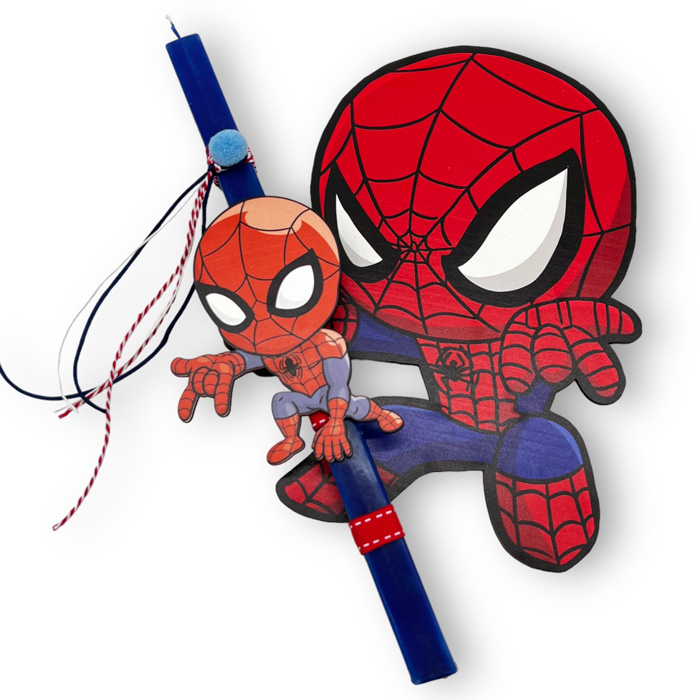 lampada-spidey-and-his-amazing-friends-1 Λαμπάδα Spidey με ξύλινο κάδρο