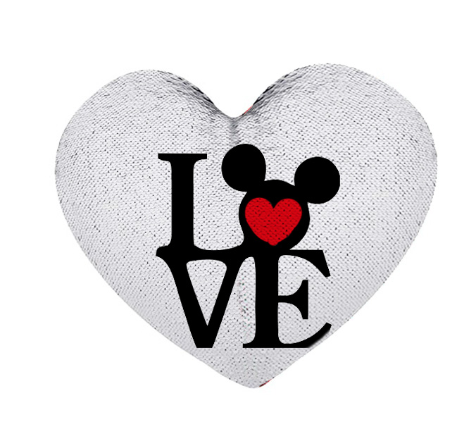 maxilari-valentinou-kardia-me-poulies-love-mickey Μαξιλάρι Καρδιά με πούλιες - LOVE MICKEY