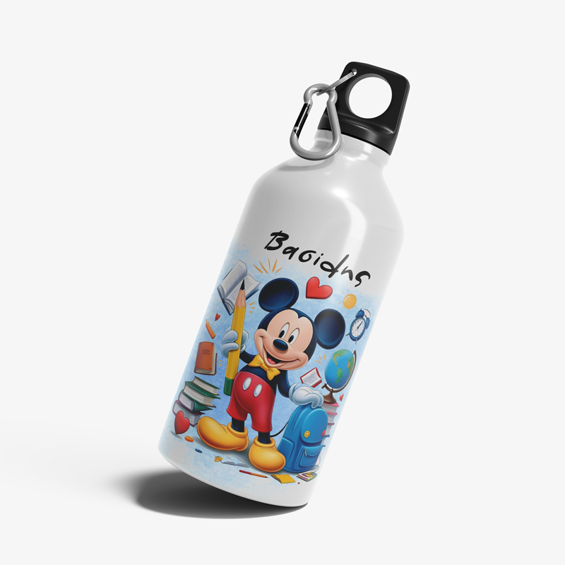 paidiko-anoixidoto-pagouri-me-onoma-o-mickey-paei-sxoleio Παιδικό ανοξείδωτο Παγούρι με όνομα - Ο Mickey πάει Σχολείο