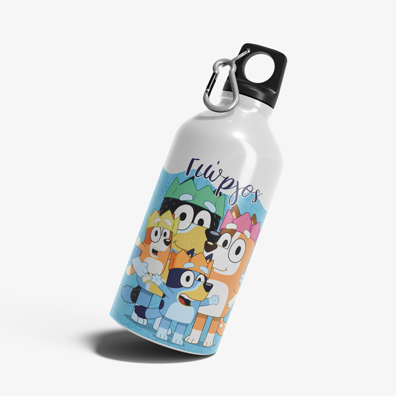 paidiko-anoxidoto-pagouri-me-onoma-bluey-family Παιδικό ανοξείδωτο Παγούρι με όνομα - Bluey Family