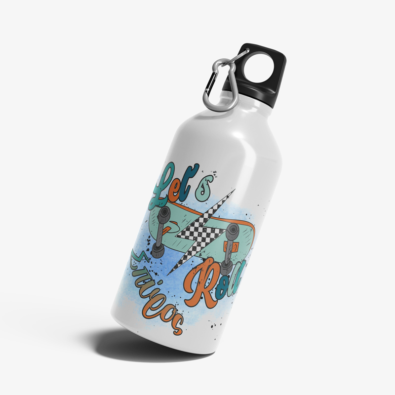 paidiko-anoxidoto-pagouri-me-onoma-skateboard-lets-roll Παιδικό ανοξείδωτο Παγούρι με όνομα - Skateboard