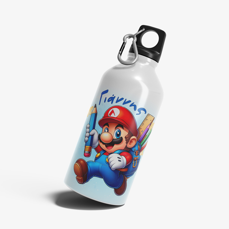 paidiko-anoxidoto-pagouri-me-onoma-super-mario-sto-sxoleio Παιδικό ανοξείδωτο Παγούρι με όνομα - Super Mario στο Σχολείο