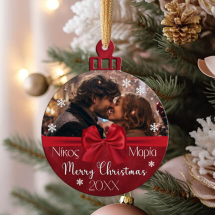 Στολίδι με φωτογραφία - Merry Christmas