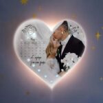 Ξύλινο Φωτιστικό καρδιά - Love Calendar