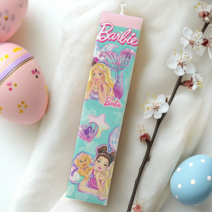 lampada-barbie-gorgona-tipomeni Λαμπάδα Barbie Γοργόνα Τυπωμένη