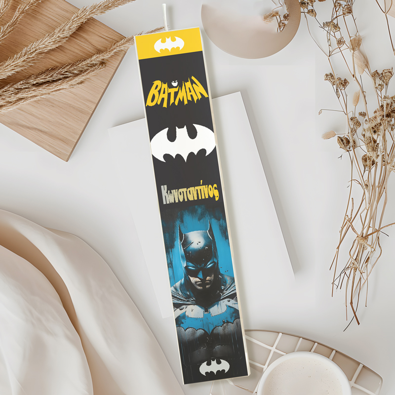lampada-batman-tipomeni Λαμπάδα Batman Τυπωμένη
