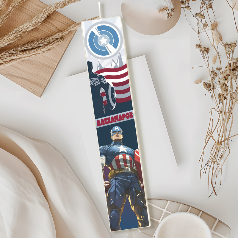 lampada-captain-america-tipomeni Λαμπάδα Captain America Τυπωμένη