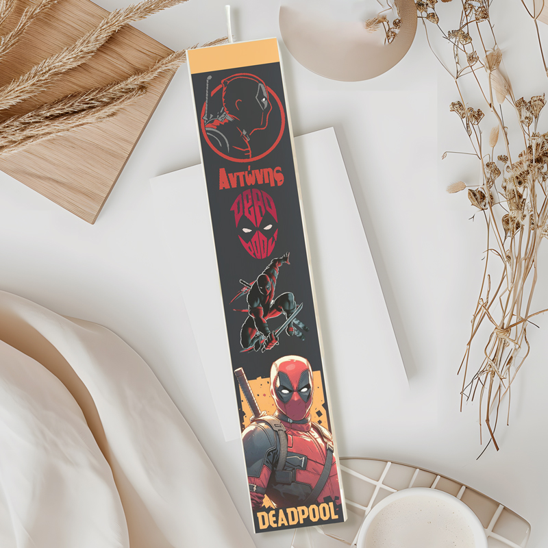 lampada-deadpool-tipomeni Λαμπάδα Deadpool Τυπωμένη