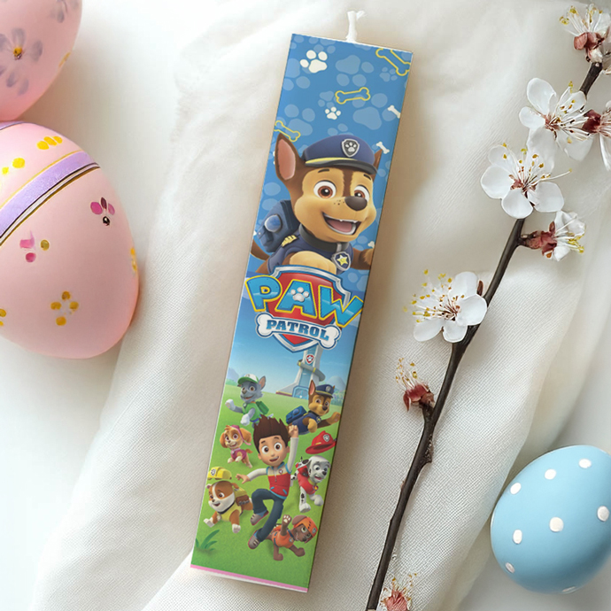 lampada-paw-patrol-tipomeni Λαμπάδα Paw Patrol Τυπωμένη