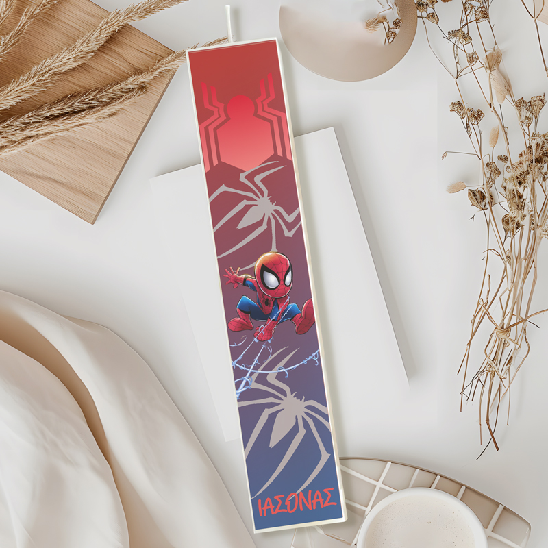 lampada-spidey-tipomeni Λαμπάδα Spidey Τυπωμένη