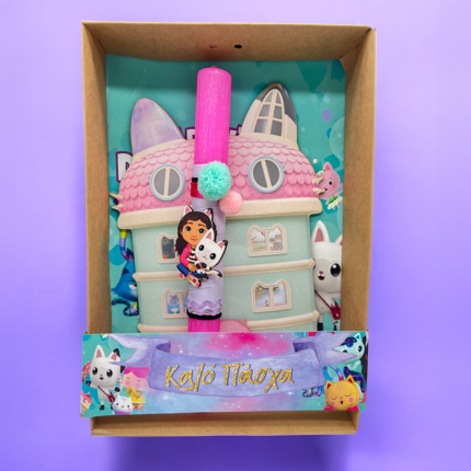 Λαμπάδα Gabby’s Dollhouse Αρωματική με Ξύλινο Κάδρο