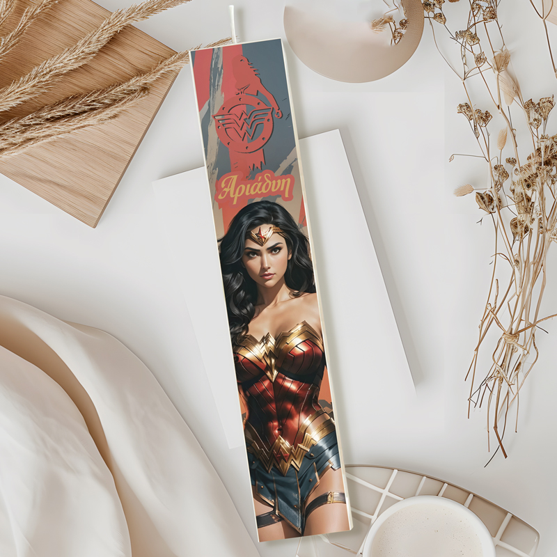lampada-wonder-woman-tipomeni Λαμπάδα Wonder Woman Τυπωμένη