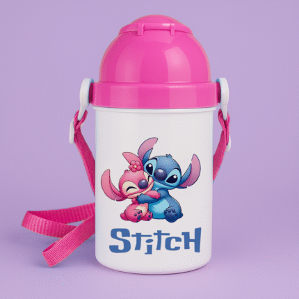 Παιδικό Παγούρι – Stitch Ροζ 400ml